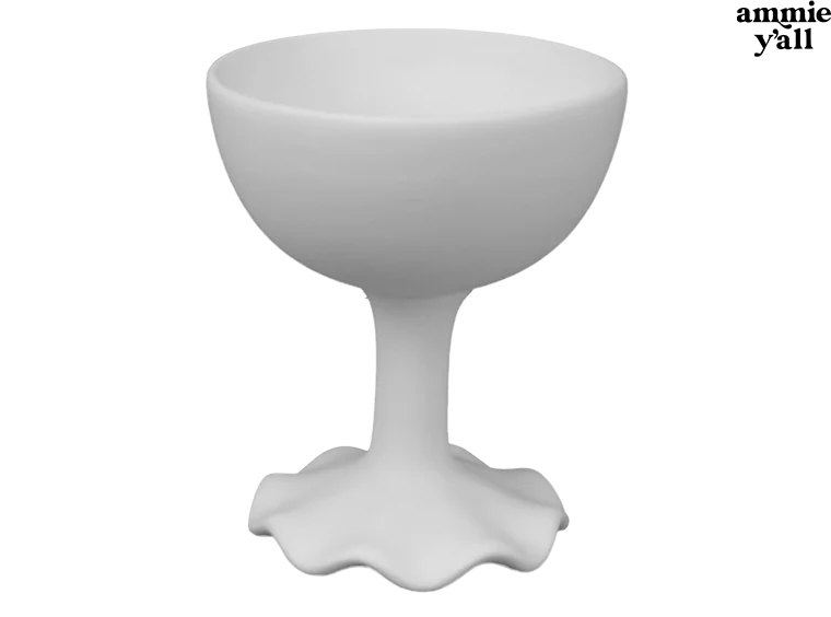 π Elaine Ruffled Foot Wine Glass - Image 2